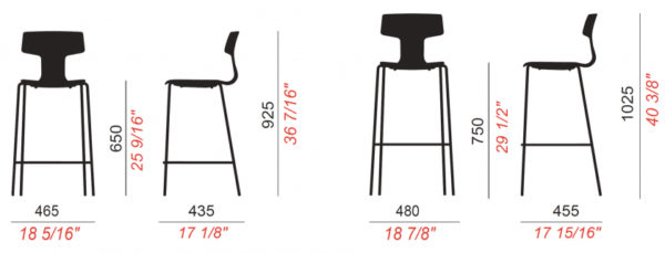 Tabouret Split_acier – Image 2